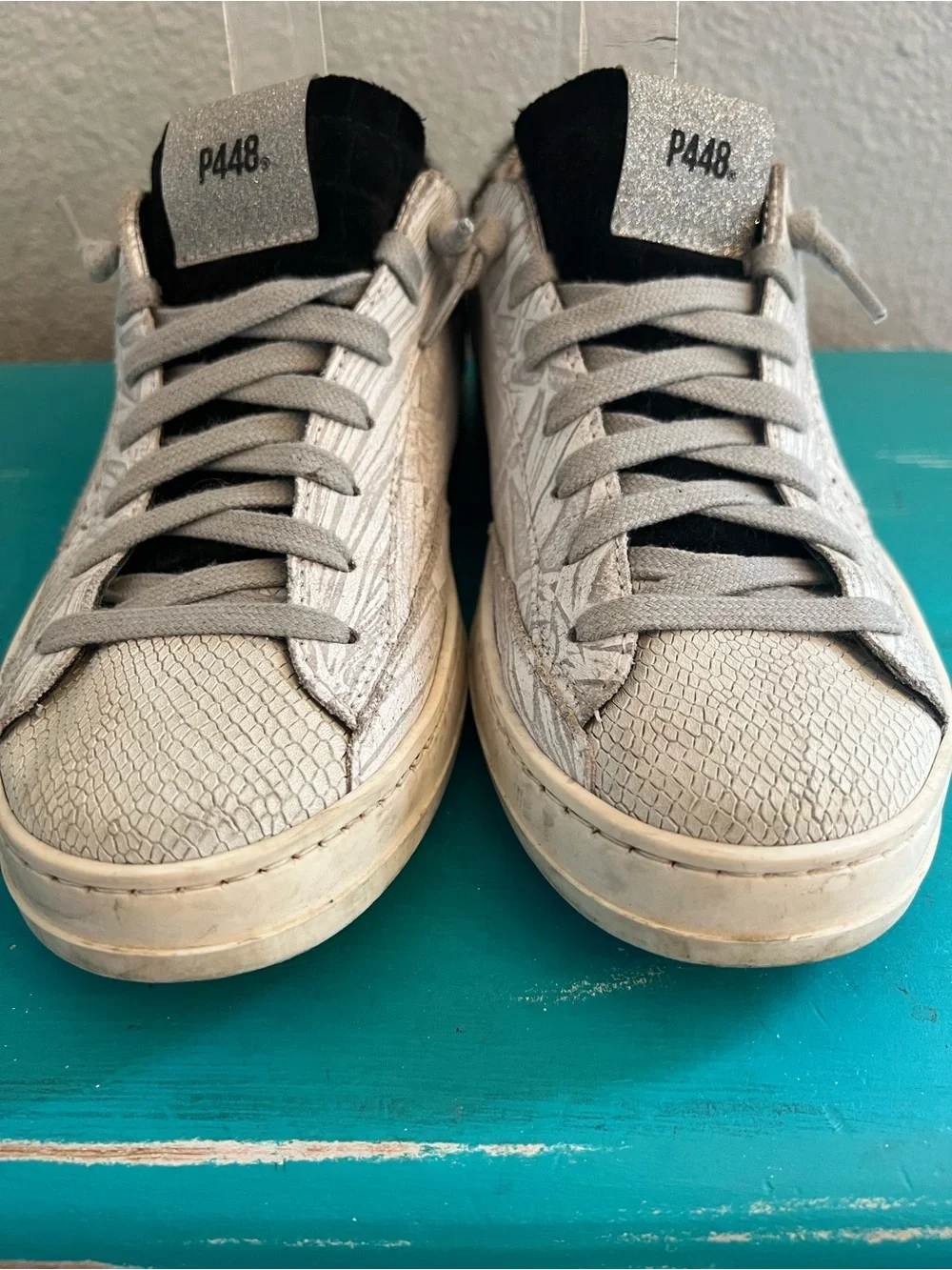 P448 John-W Dusty Giraffe Sneakers Calf Hair Size 36
